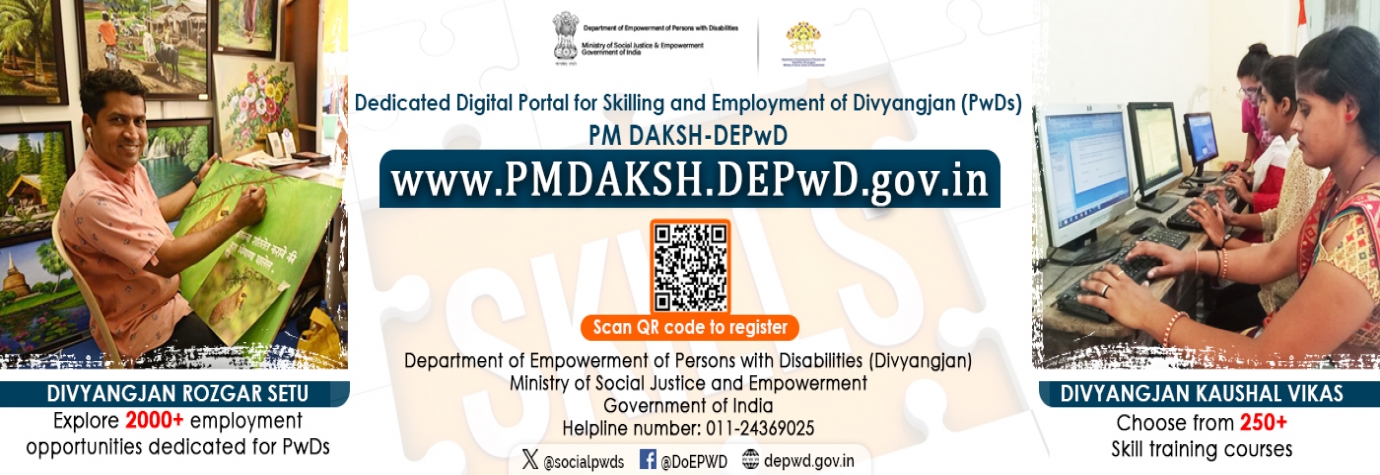 Awareness of PM-DAKSH-DEPwD digital portal for skilling and employment of PwDs